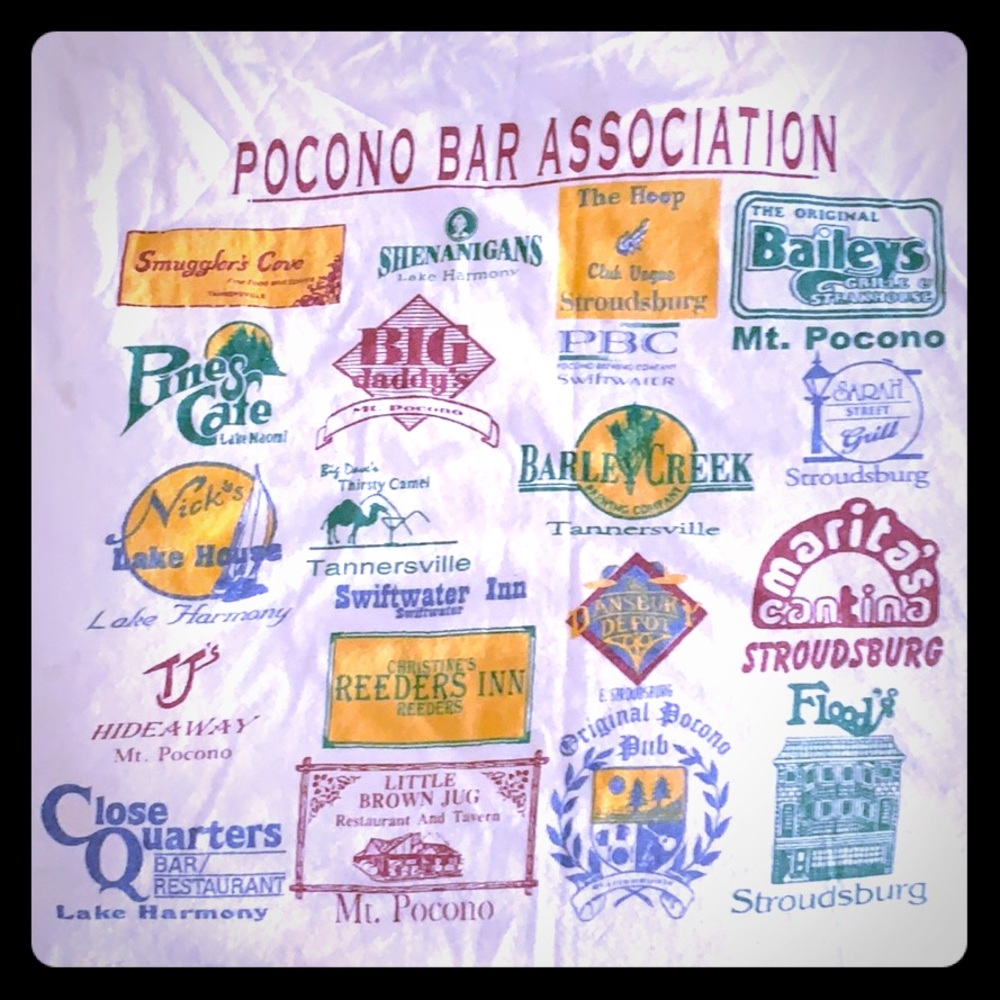 VINTAGE POCONO BAR ASSOCIATION SHIRT 1970s
